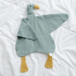 Türkis-weisses Gänse-Schmusetuch