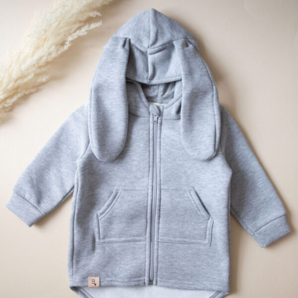 Strickjacke „Häschen“ – Grau