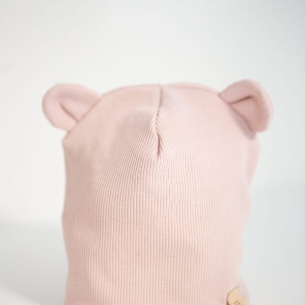 Beanie-Mütze mit Ohren – Rosa