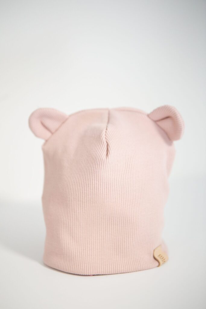 Beanie-Mütze mit Ohren - Rose