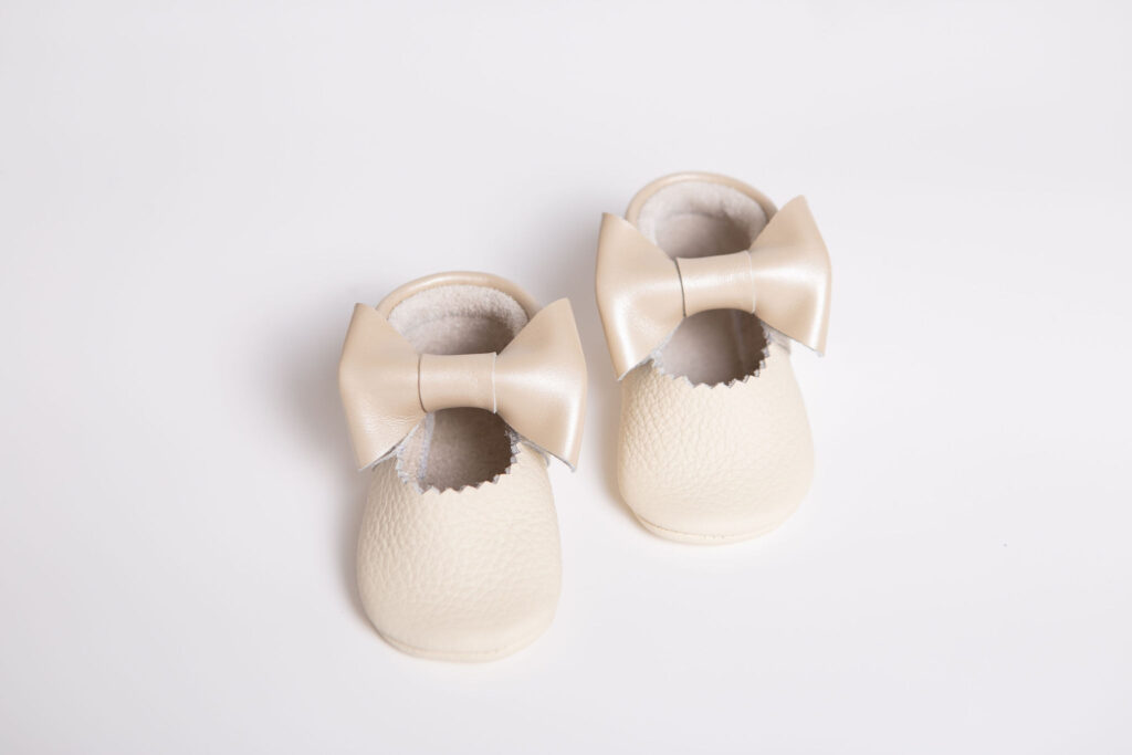 „Mary Jane” Moccasin- BEIGE/ PEARL