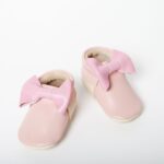 „Bow” Moccasin – Dusty Blush/ Shiny Pink