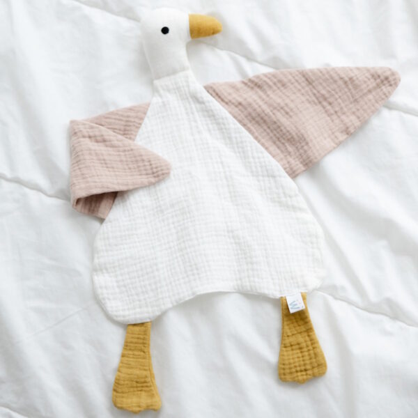 Kuscheltuch „Gänschen“ – Mauve