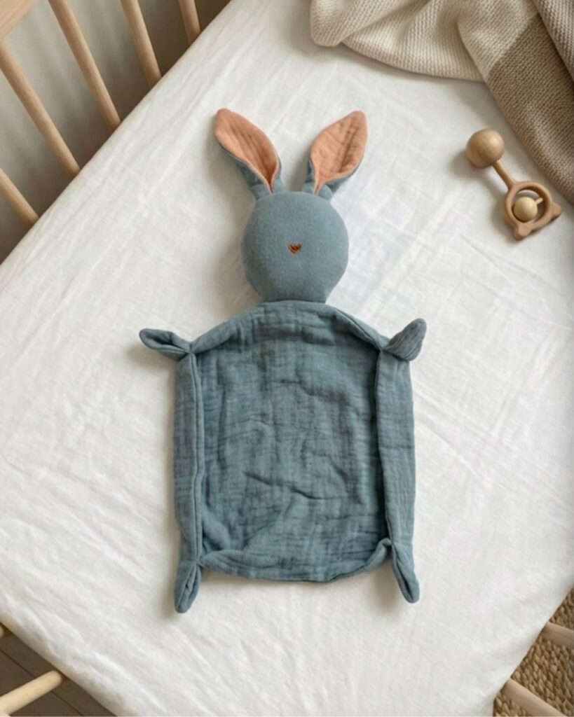 Kuscheltuch „Häschen“ – Blau