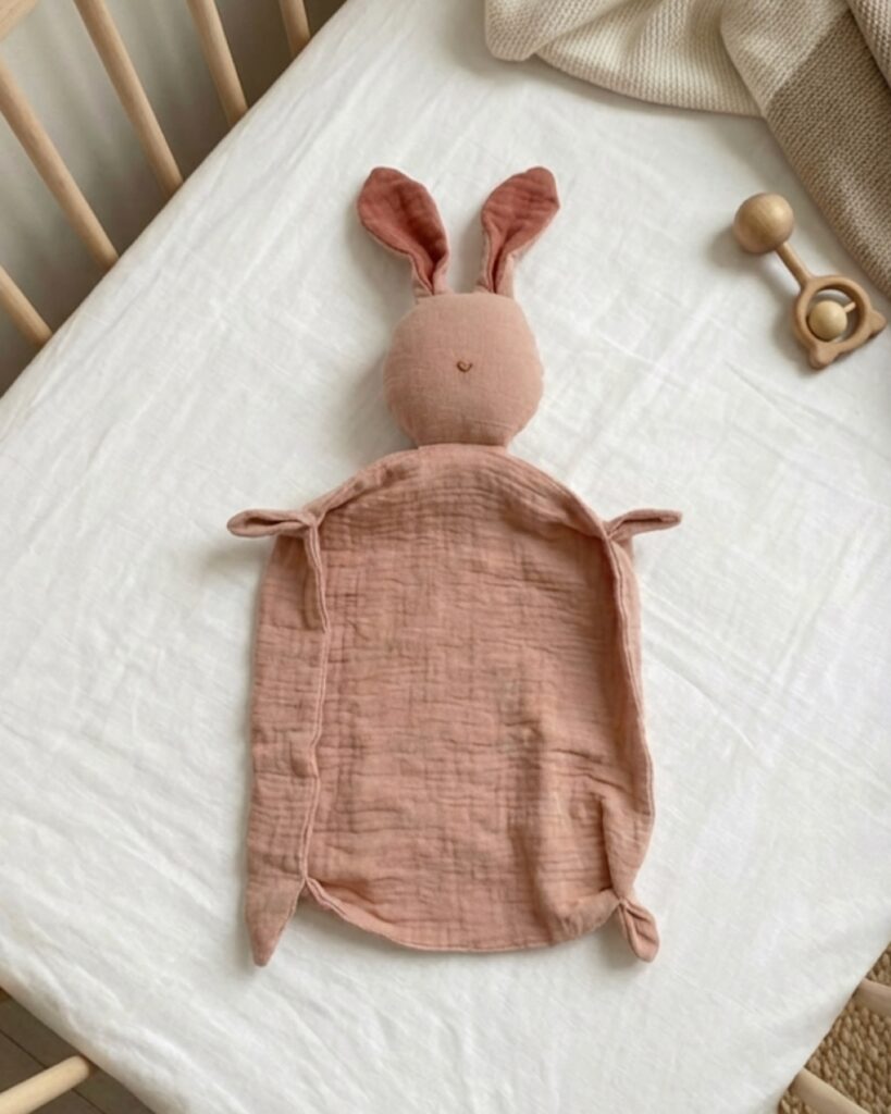 Kuscheltuch „Häschen“ – Mauve