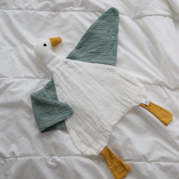 Kuscheltuch „Gänschen“ – Türkis