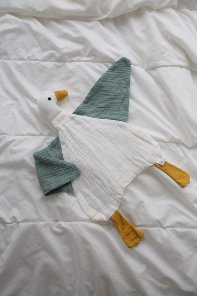 Kuscheltuch „Gänschen“ – Türkis
